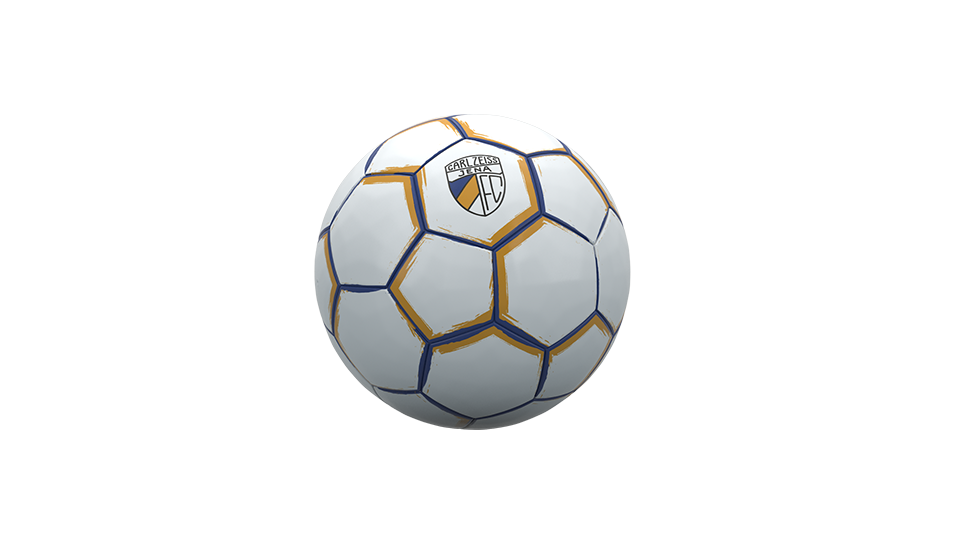 Fussball aufgepumpt Größe 5 Freizeitball Orange blau schwarz  Ball Spielball CC 